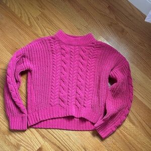 Abercrombie Kids Pink Cable Knit Sweater